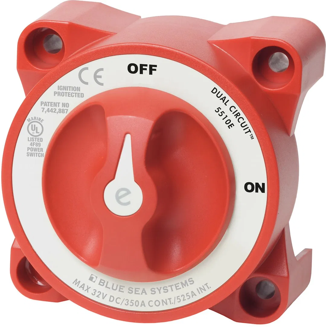 5510E-BSS – BLUE SEA Battery Selector Switch, Use To Simultaneously Switch Two Isolated Battery Banks 2 Position 2 Ba...